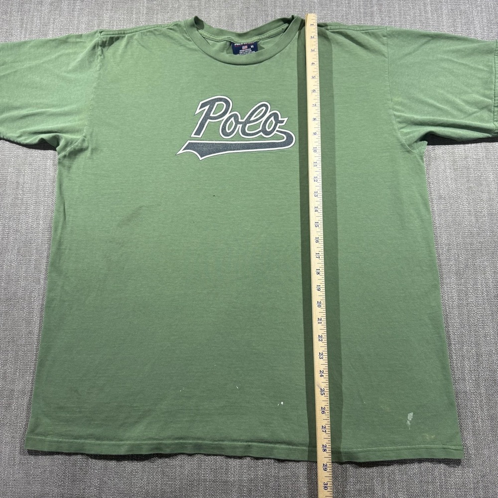 Polo Sport Ralph Lauren Shirt Mens XL Green Polo‎ Logo Graphic Tee Made USA - Picture 5 of 8